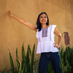 Blusa telar de cintura de estrellas